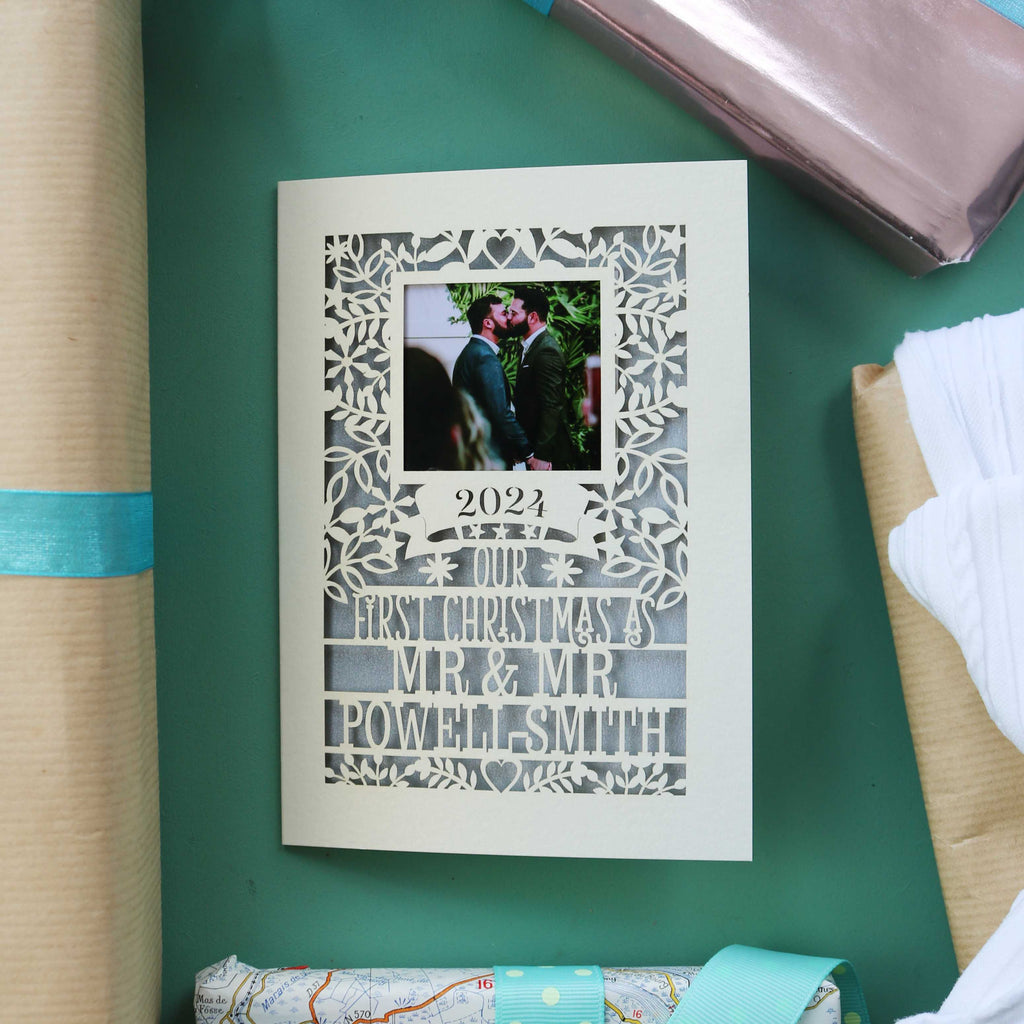 Mr & Mr Our First Christmas Photo Card