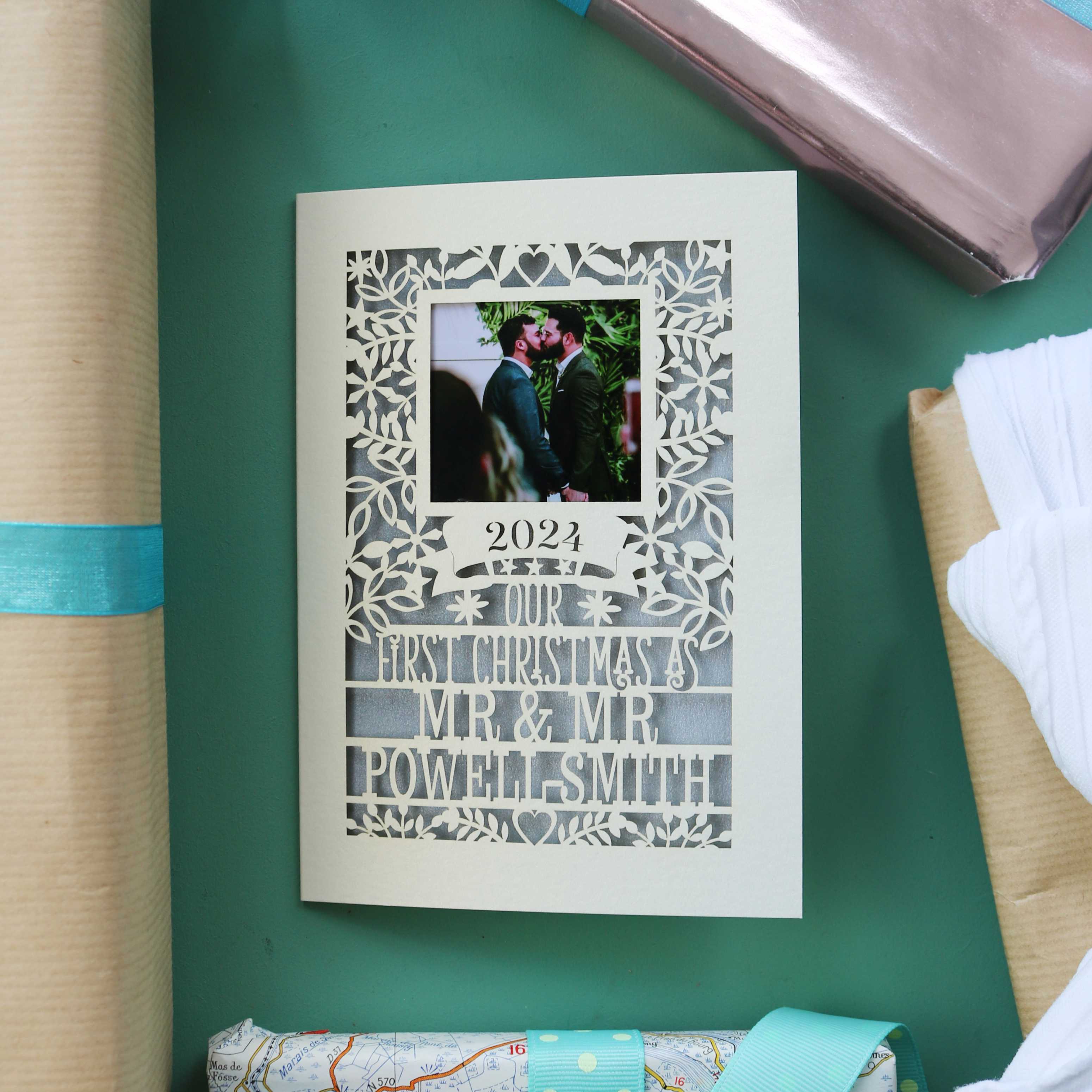 Mr & Mr Our First Christmas Photo Card