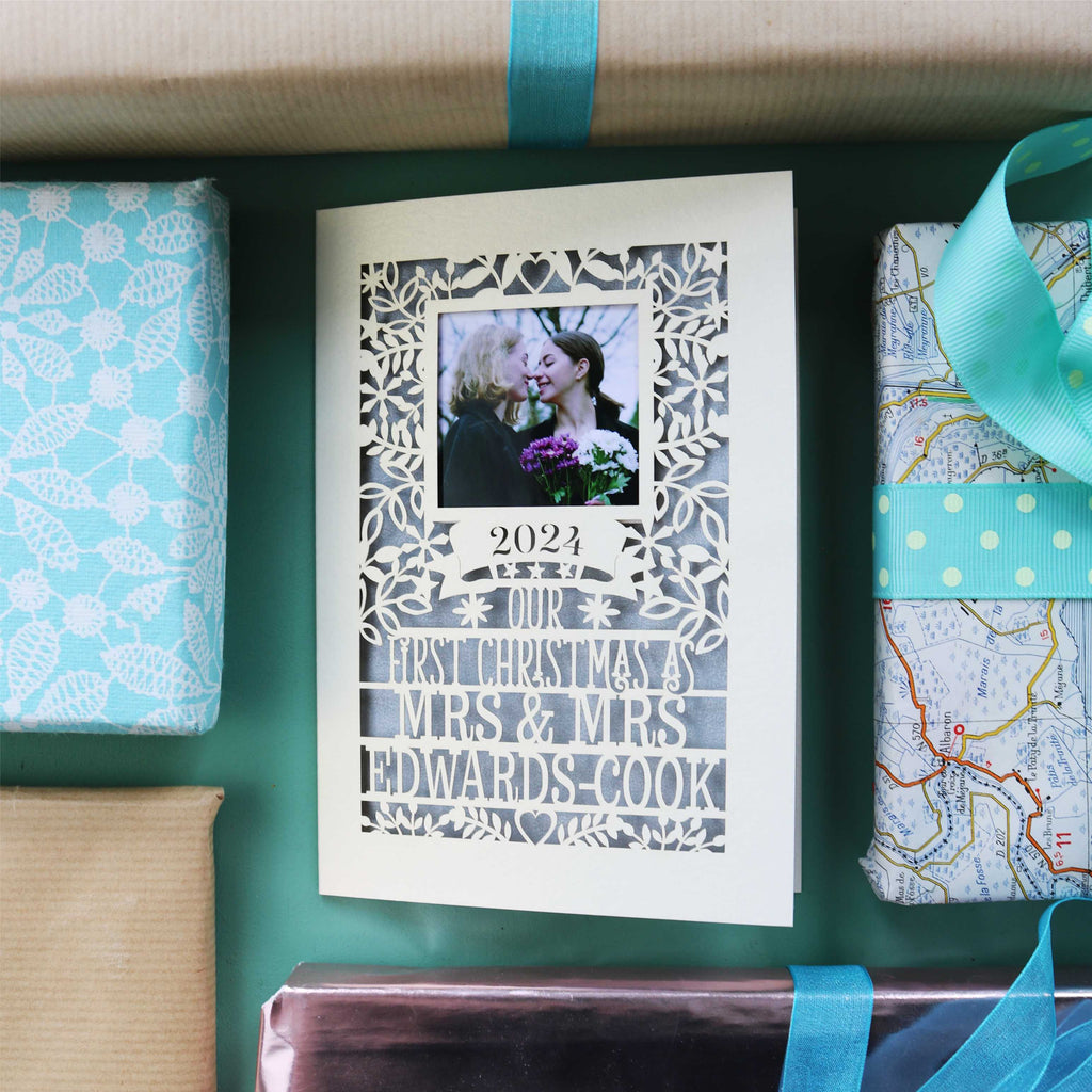 Papercut 1st Christmas cards for wife