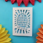 A funny cut out father's day card that says "My favourite child gave me this card. Happy Father's Day"