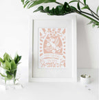 A printed gift with the words "there's no place like home"