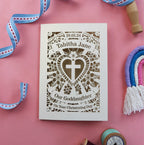 A unique cut out card for your God Daughter