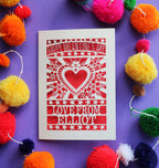 A personalised Valentine's card, laser cut and made in the UK