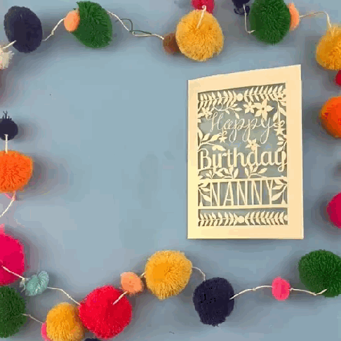 Personalised Floral Happy Birthday Card