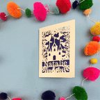 Castle Laser Cut Personalised Birthday Card