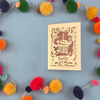 Cupcake Laser Cut Personalised Birthday Card - No Age