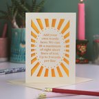 Add Your Own Text Laser Cut Card- Design 1