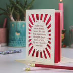 Add Your Own Text Laser Cut Card- Design 1