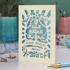 Personalised Birthday Card – Cupcake Stand Design - Any Age