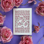 Ampersand laser cut wedding card