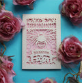 A paper cut "bee mine" personalised Valentine's card
