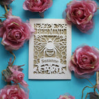 Laser cut Bee themed Valentine's cards