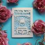 Personalised Bee Valentines card