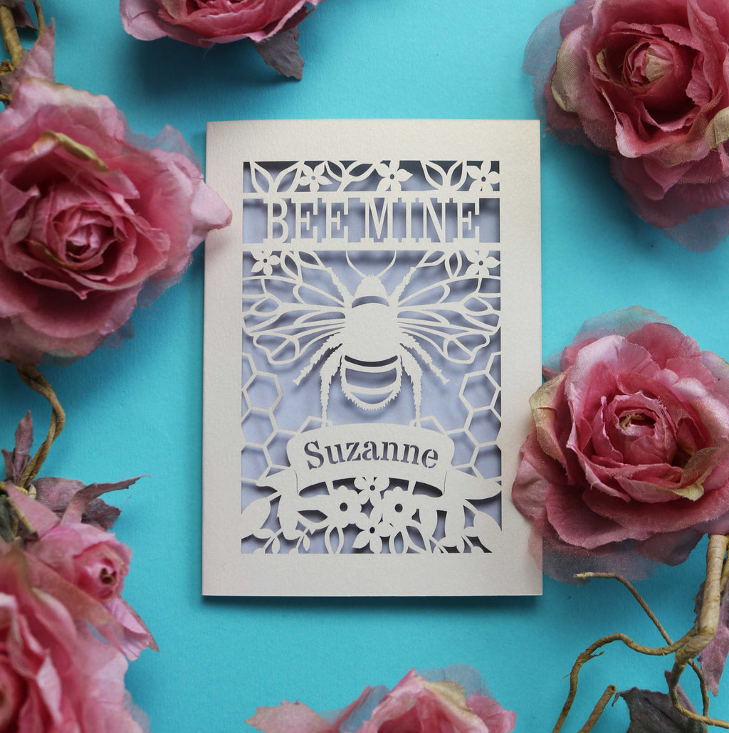 Personalised laser cut Valentine Card