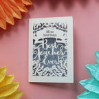 A unique personalised teacher card