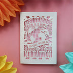 A laser cut teacher thank you card made in UK