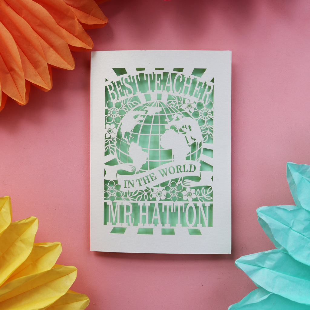 A cute card for end of term to thank the best teacher