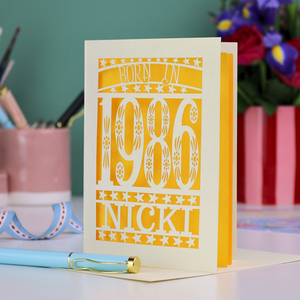 40th Birthday Card - Born in 1986