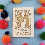 Personalised Papercut Cat Birthday Card - No Age