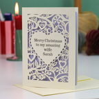 'Merry Christmas To My Amazing Wife' Personalised Christmas Card