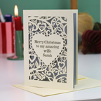 'Merry Christmas To My Amazing Wife' Personalised Christmas Card