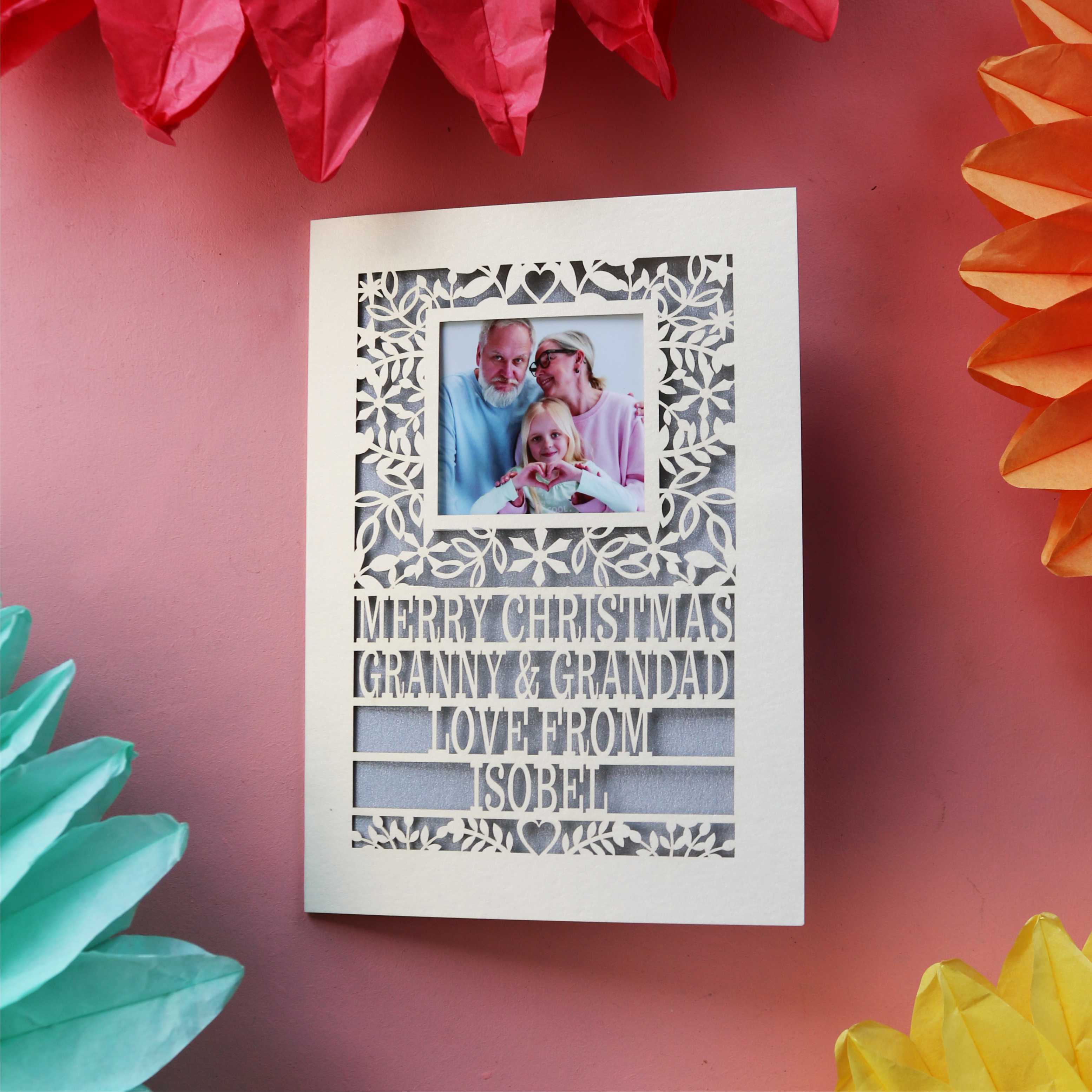 A special Christmas card personalised with a photo
