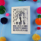 Personalised Couple Wedding Laser Cut Card