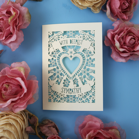 A 'Sorry for your loss' card from the UK - A6 / Baby Blue