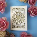 A beautiful, intricate paper cut sympathy card, made in the UK