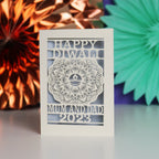 A unique Diwali card from Cornwall, UK. Personalised with a name and the year