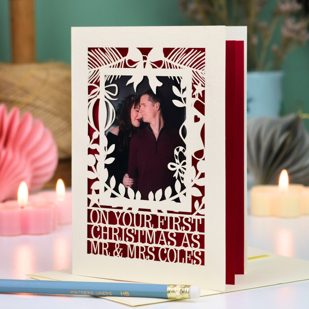 'Your First Christmas As' Photo Card