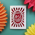 A cut out card for a happy 1st fathers day