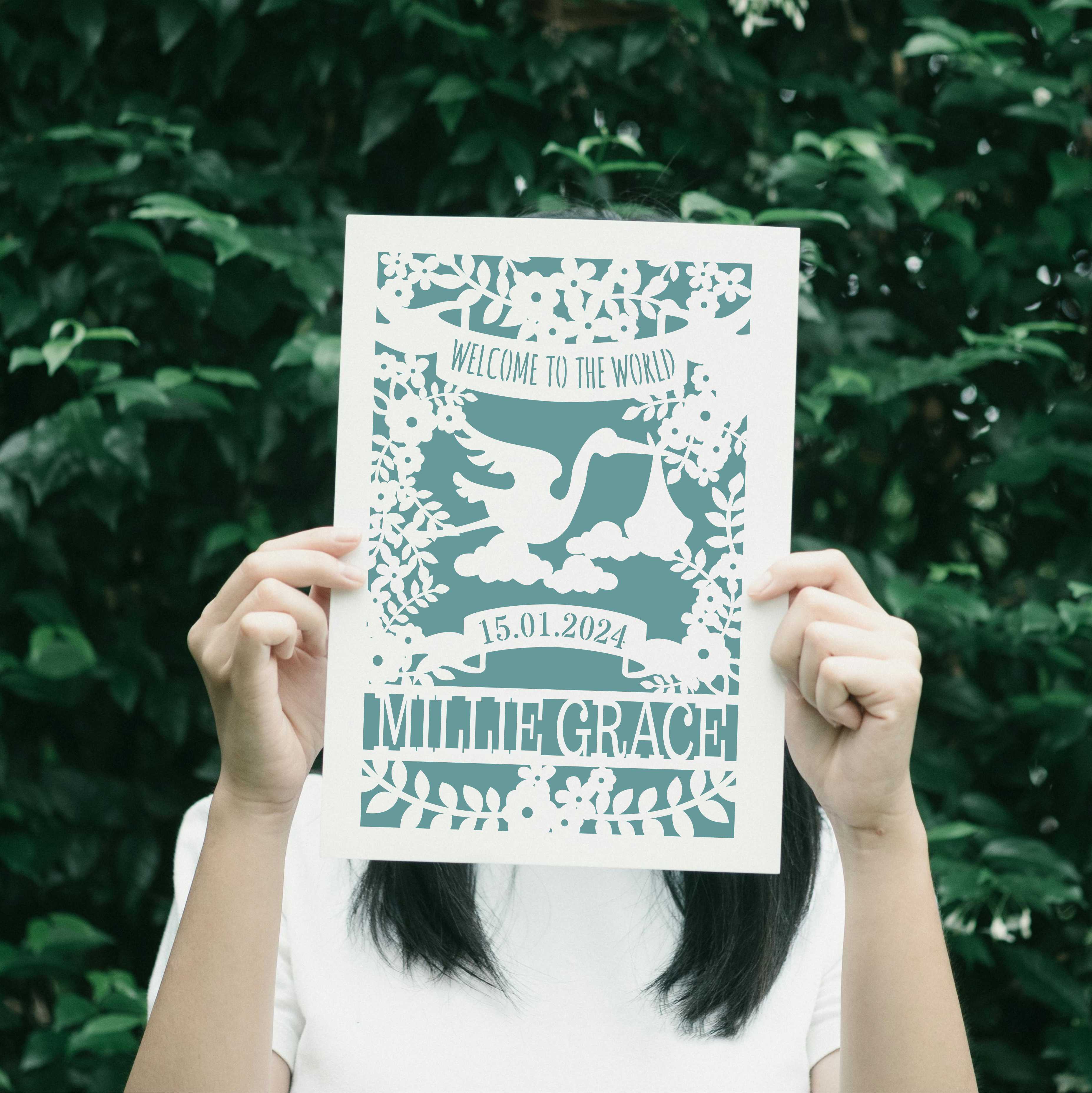 Personalised Floral Baby Print