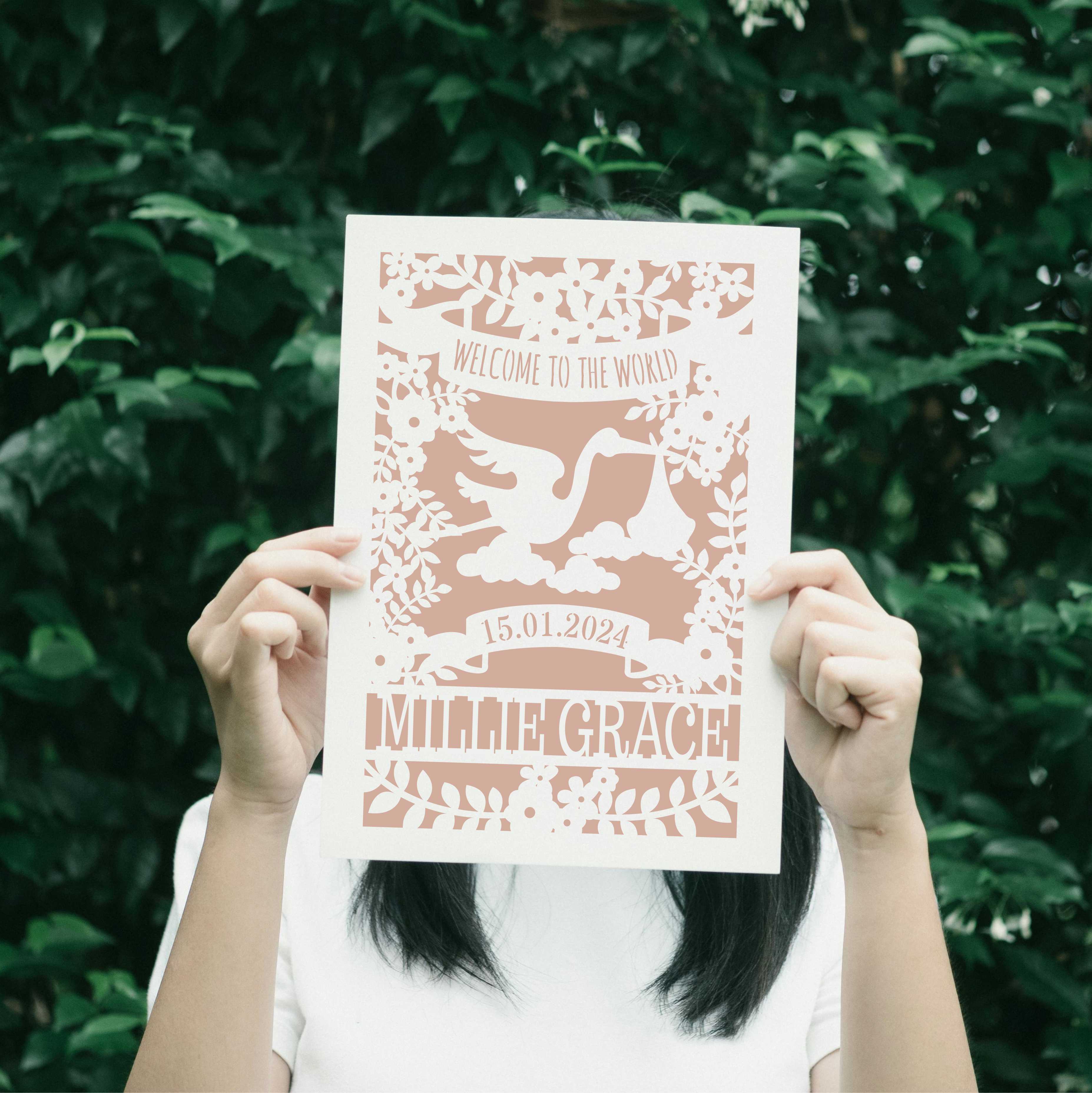 Personalised Floral Baby Print