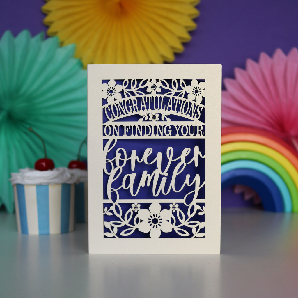 Papercut Forever Family Adoption Card