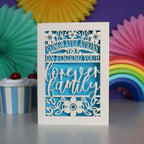 Papercut Forever Family Adoption Card