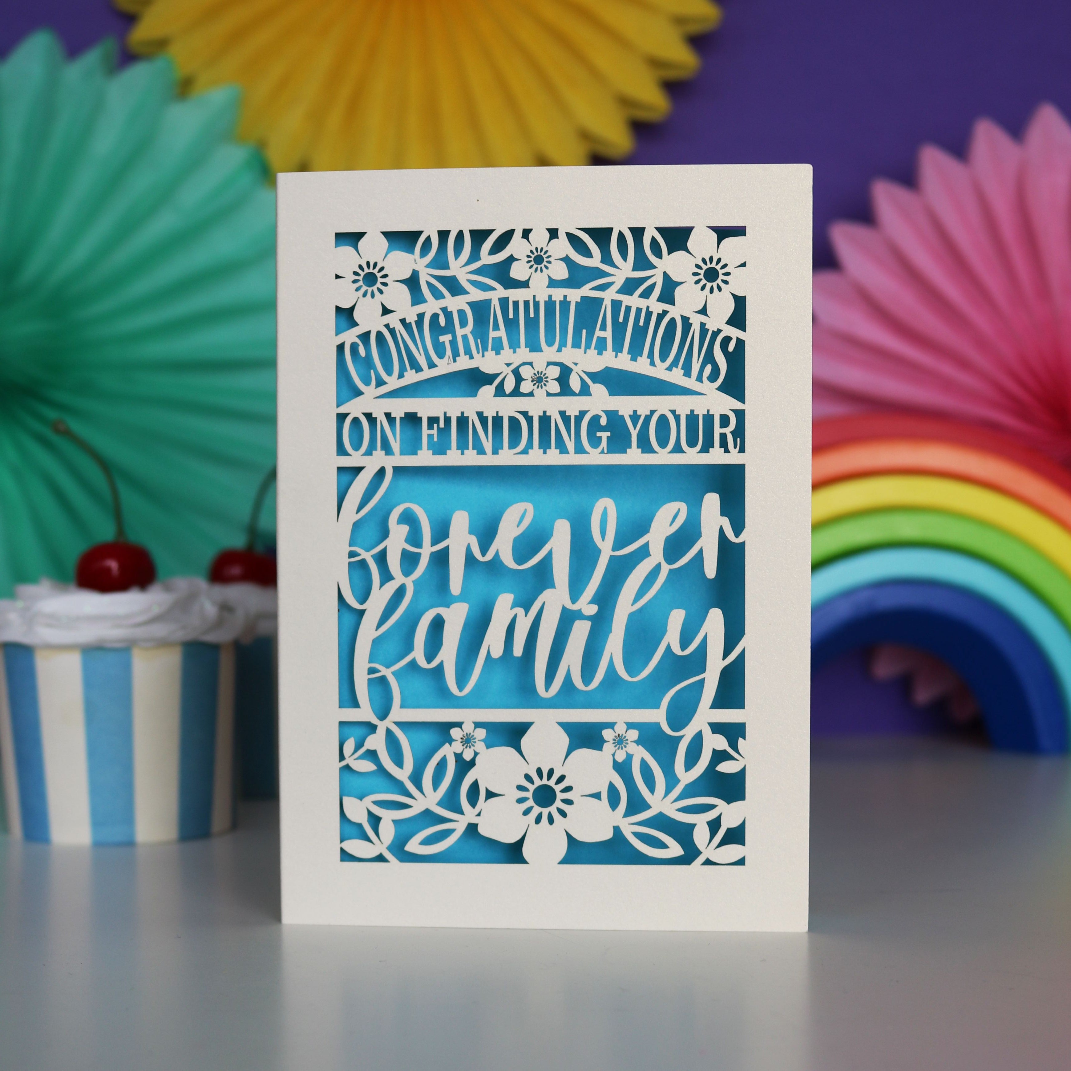 Papercut Forever Family Adoption Card