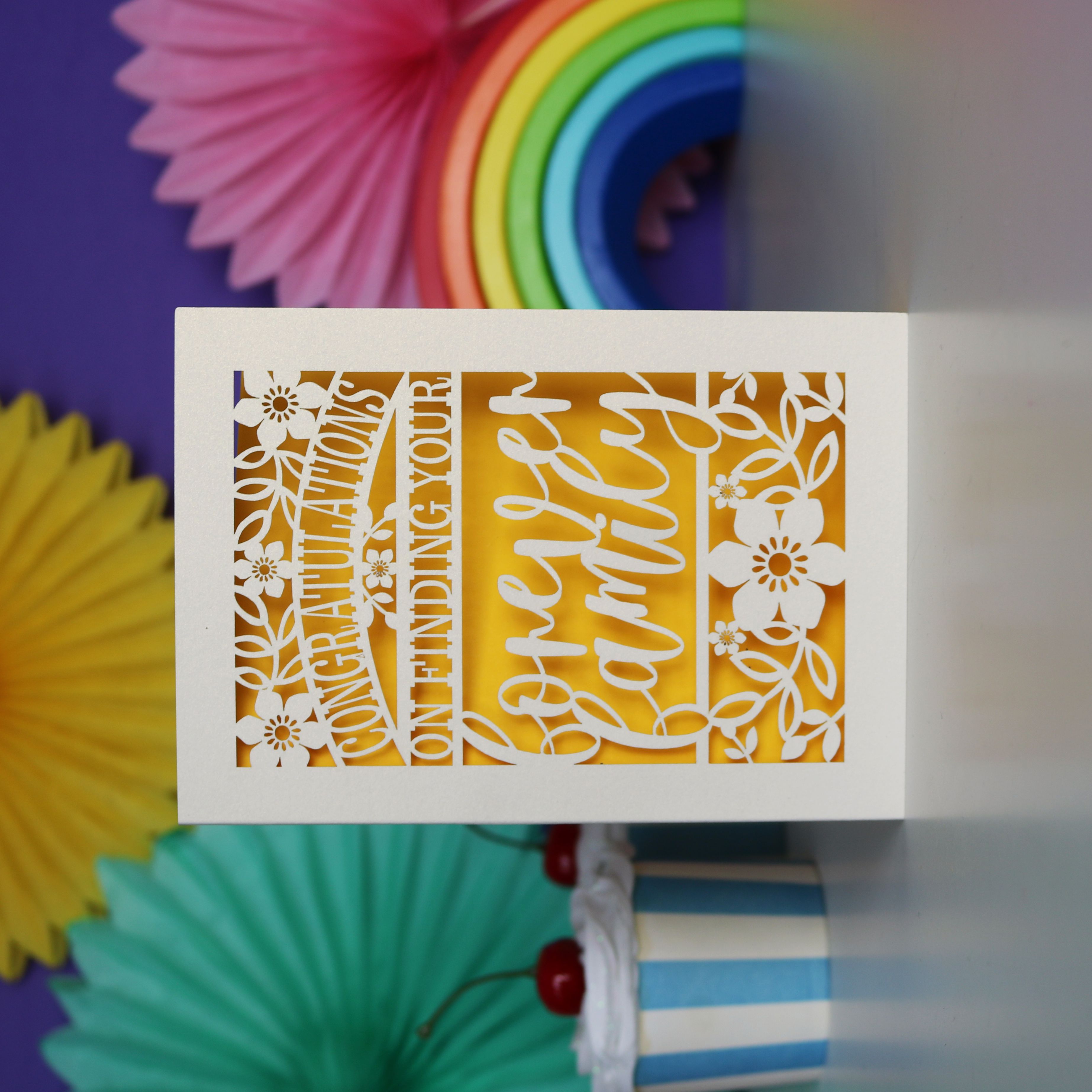 Papercut Forever Family Adoption Card