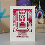 Happy Christmas From Our Home to Yours Papercut Card