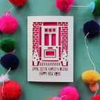 A cut out front door card for first time buyers