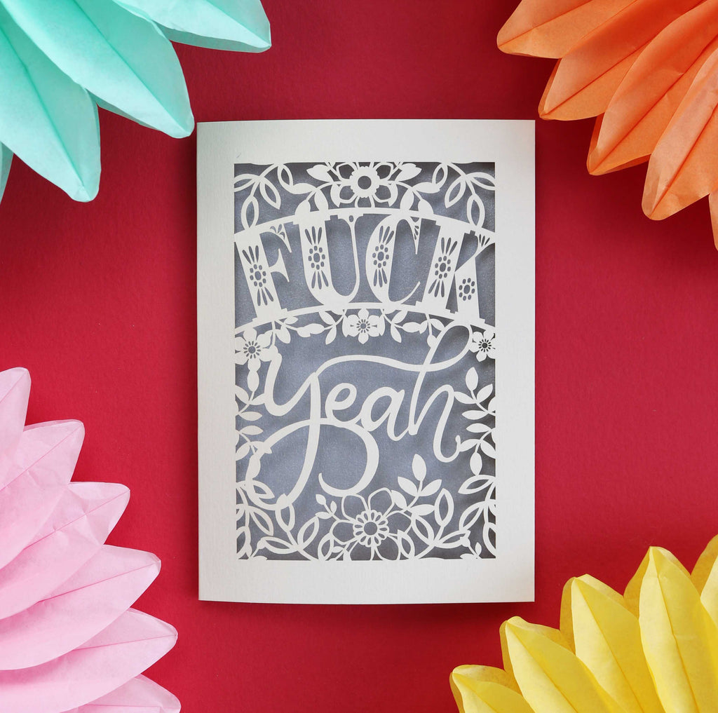 Laser cut congrats card