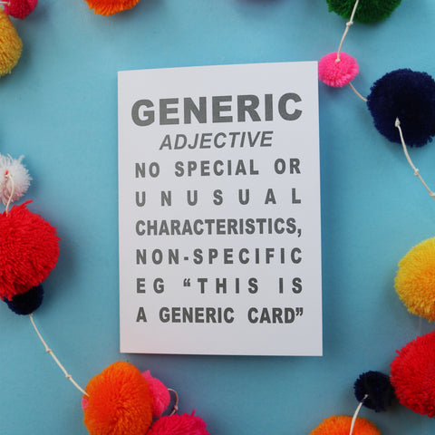 Generic Definition Greetings Card