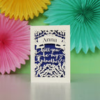 Personalised Papercut 'Be my Godmother?' Card