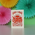 Personalised Papercut 'Be my Godmother?' Card