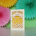 Personalised Papercut 'Be my Godmother?' Card