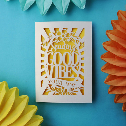 Good vibes cards UK - A6 (small) / Sunshine Yellow