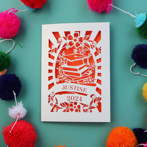 A special graduation card for friends or family.  - A6 (small) / Orange