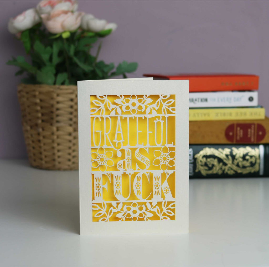 Papercut Grateful as Fuck Thank You Card