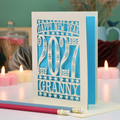 Personalised Papercut Happy New Year Card 2027