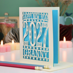Personalised Papercut Happy New Year Card 2027
